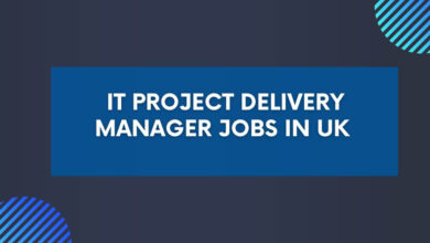 IT Project Delivery Manager Jobs in UK