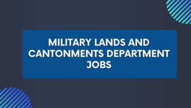 Military Lands and Cantonments Department Jobs