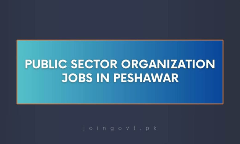 Public Sector Organization Jobs in Peshawar