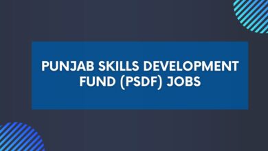 Punjab Skills Development Fund (PSDF) Jobs