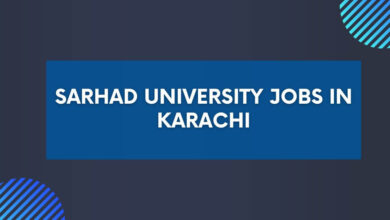 Sarhad University Jobs in Karachi