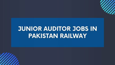 Junior Auditor Jobs in Pakistan Railway
