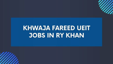 Khwaja Fareed UEIT Jobs in RY Khan