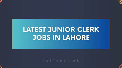 Latest Junior Clerk Jobs in Lahore