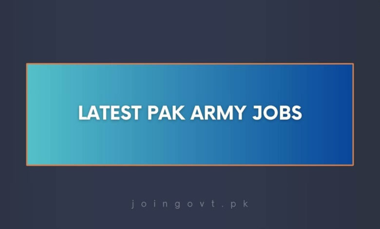 Latest Pak Army Jobs