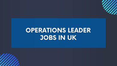 Operations Leader Jobs in UK