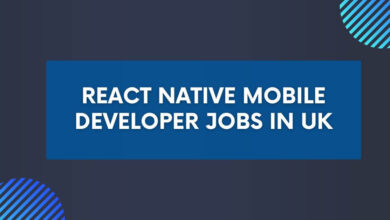 React Native Mobile Developer Jobs in UK