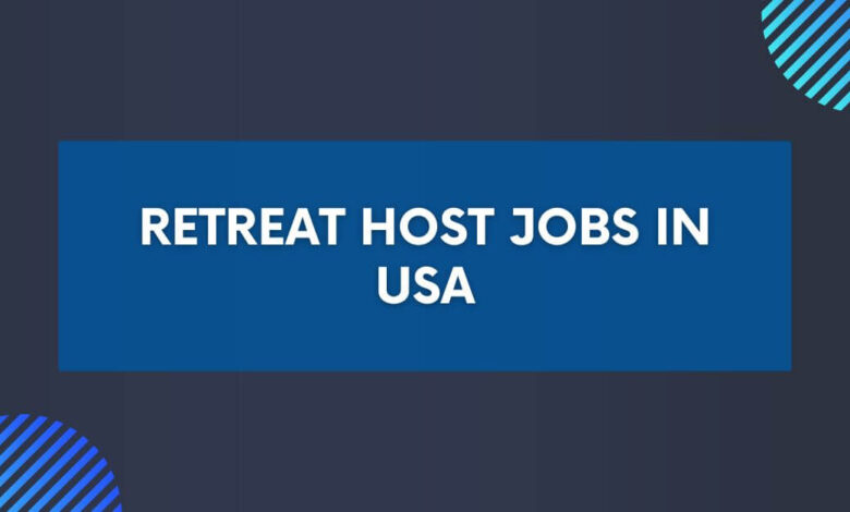 Retreat Host Jobs in USA