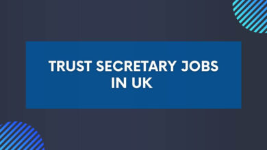 Trust Secretary Jobs in UK