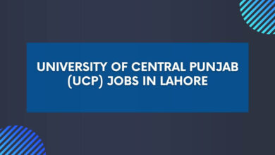 University of Central Punjab (UCP) Jobs in Lahore