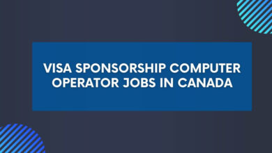 Visa Sponsorship Computer Operator Jobs in Canada