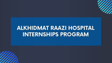 Alkhidmat Raazi Hospital Internships Program