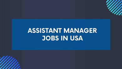 Assistant Manager Jobs in USA