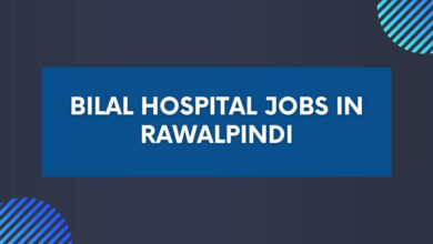 Bilal Hospital Jobs in Rawalpindi