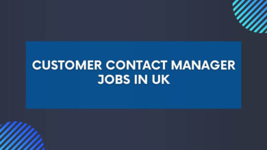 Customer Contact Manager Jobs in UK