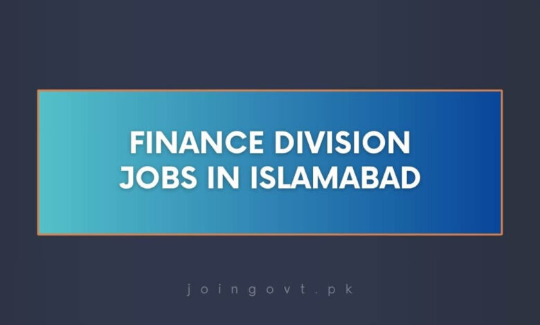 Finance Division Jobs in Islamabad