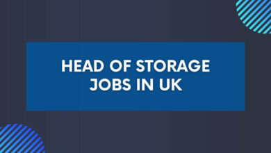 Head of Storage Jobs in UK