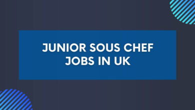 Junior Sous Chef Jobs in UK