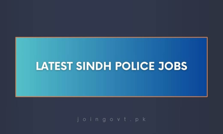 Latest Sindh Police Jobs