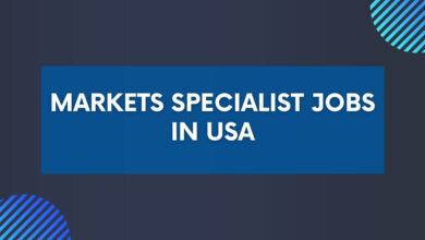 Markets Specialist Jobs in USA