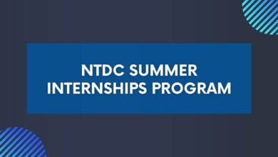 NTDC Summer Internships Program