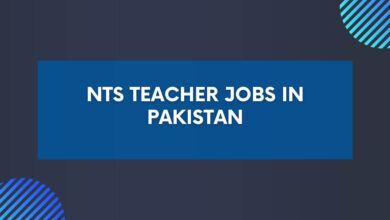 NTS Teacher Jobs in Pakistan