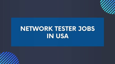 Network Tester Jobs in USA