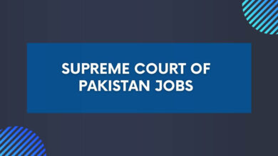 Supreme Court of Pakistan Jobs