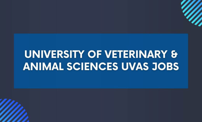 University of Veterinary & Animal Sciences UVAS Jobs