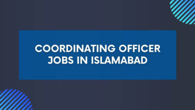 Coordinating Officer Jobs in Islamabad