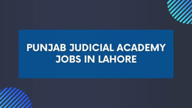 Punjab Judicial Academy Jobs in Lahore