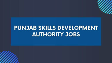 Punjab Skills Development Authority Jobs