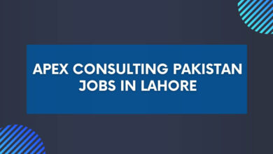 Apex Consulting Pakistan Jobs in Lahore
