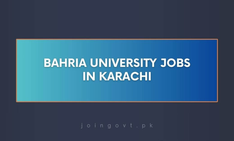 Bahria University Jobs in Karachi