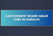 Cantonment Board Malir Jobs in Karachi