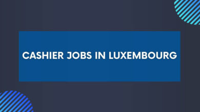 Cashier Jobs in Luxembourg