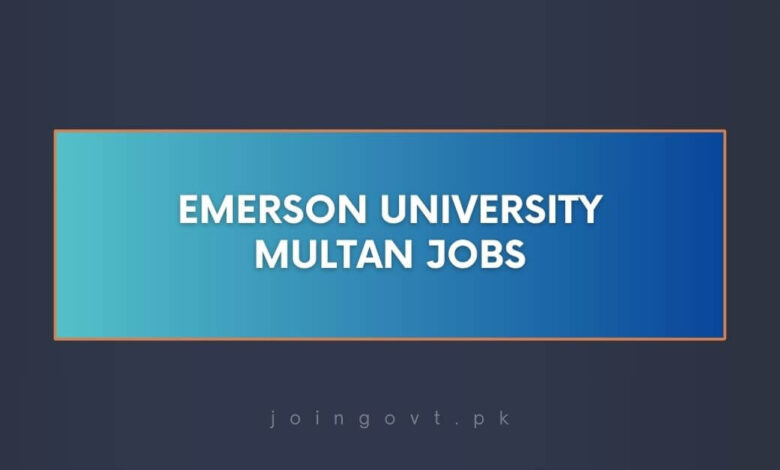 Emerson University Multan Jobs