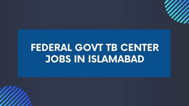 Federal Govt TB Center Jobs in Islamabad