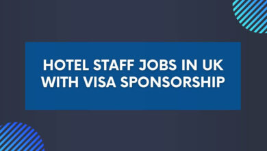 Hotel Staff Jobs in UK with Visa Sponsorship