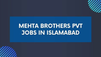 Mehta Brothers Pvt Jobs in Islamabad