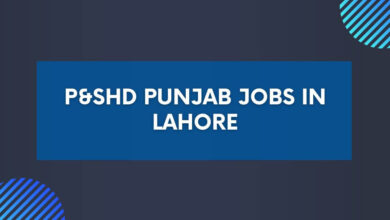 P&SHD Punjab Jobs in Lahore