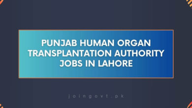 Punjab Human Organ Transplantation Authority Jobs in Lahore