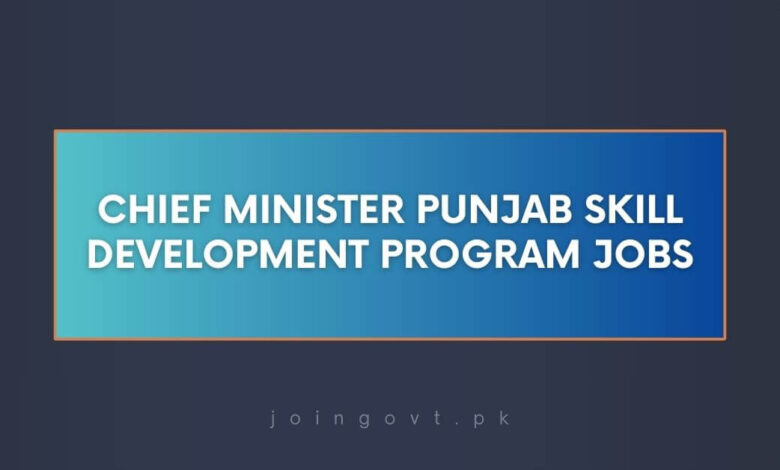 Chief Minister Punjab Skill Development Program Jobs