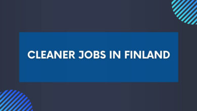 Cleaner Jobs in Finland