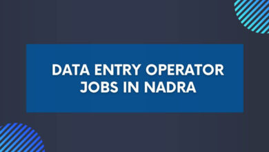 Data Entry Operator Jobs in Nadra