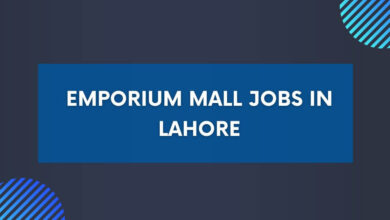 Emporium Mall Jobs in Lahore