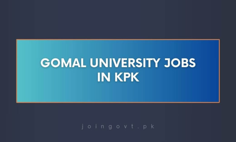 Gomal University Jobs in KPK