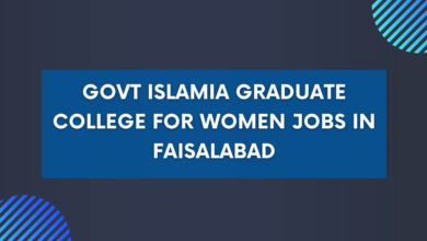 Govt Islamia Graduate College for Women Jobs in Faisalabad