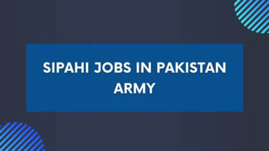 Sipahi Jobs in Pakistan Army