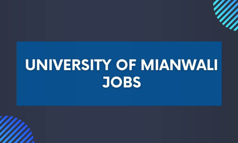 University of Mianwali Jobs